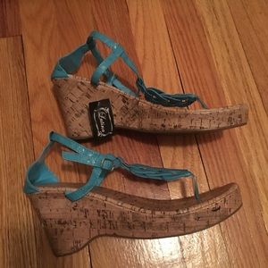 🎈🛍Women’s  wedge corck sandals 👡  size 10